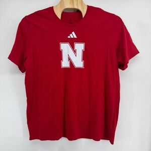 Adidas Nebraska Cornhuskers Red 'N' Logo T‎ Shirt Men's XXL